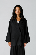 RELAXED OVERSIZED BLAZER -BLACK