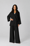 RELAXED OVERSIZED BLAZER -BLACK