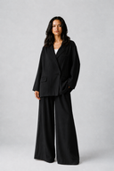 RELAXED OVERSIZED BLAZER -BLACK