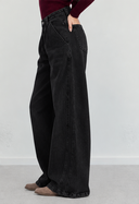 VINTAGE WASH DENIM PANTS -BLACK
