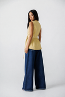 Sleeveless Wrap VEST -BUTTER YELLOW