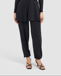 WIDE LEG SWIM PANT-BLACK