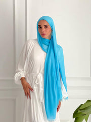 CRINKLE MODAL SCARF-BABY BLUE