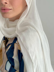 CRINKLE MODAL SCARF-OFF WHITE