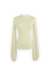 PUFFY SLEEVES TOP- BEIGE