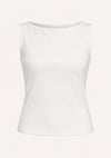 FULL LINED SLEEVELESS BASIC TOP -OFF WHITE