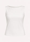 FULL LINED SLEEVELESS BASIC TOP -OFF WHITE