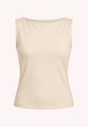 FULL LINED SLEEVELESS BASIC TOP -Beige
