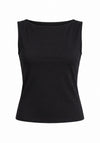 FULL LINED SLEEVELESS BASIC TOP - BLACK