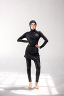 DRAPPED SWIMSUIT TOP-BLACK