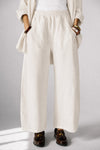 ELASTIC WAIST BALLOON PANTS -Beige