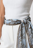 Brown Heritage Satin Mini Scarf