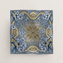 Blue Garden Satin Long Scarf