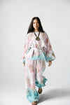 ABSTRACT TIE-DYE CARDIGAN -PINK