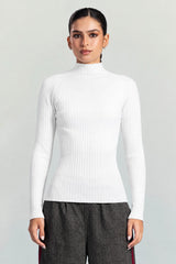 ESSENTIAL RIBBED TOP -OFF WHITE