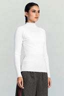 ESSENTIAL RIBBED TOP -OFF WHITE