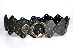 STUDDED METAL BELT -BLACK