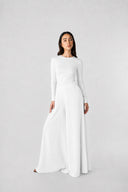 PLAIN WIDE LEG PANT –OFF WHITE