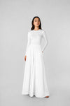 PLAIN WIDE LEG PANT –OFF WHITE