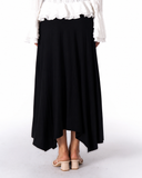 HIGH LOW SKIRT -BLACK