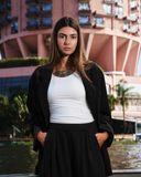 RELAXED OVERSIZED BLAZER -BLACK