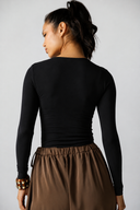 FULL LINED BASIC TOP - BLACK