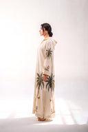 WITH HOODIE LINEN DRESS -Beige