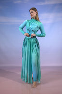 AQUA BLOOM SWIM SKIRT-LIGHT GREEN