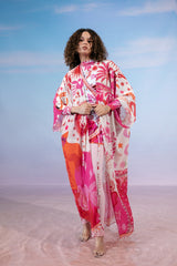 LILY ROSE SWIMSUIT KIMONO-FOSHIA