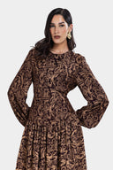 AMBER NAJESTY DRESS -BROWN