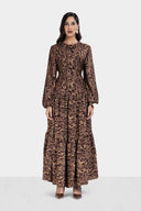 AMBER NAJESTY DRESS -BROWN