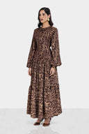 AMBER NAJESTY DRESS -BROWN