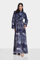FLOWY MARBLE DRESS -DARK BLUE