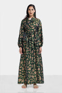 EMERALD WRAP BLOUSE -GREEN