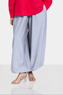 CRINKLED BALLOON PANTS -GRAY