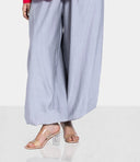CRINKLED BALLOON PANTS -GRAY