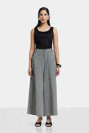 LOOSE WIDE PANTS WITH SIDE POCKET -OLIVE