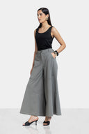 LOOSE WIDE PANTS WITH SIDE POCKET -OLIVE