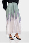 MAXI PLEATED SKIRT -OLIVE