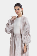 CRINKLED LONG CARDIGAN -Beige