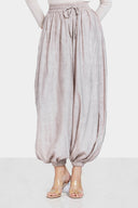 CRINKLED BALLOON PANTS -Beige