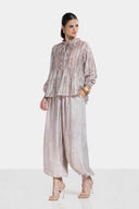SOFT STRIPE BLOUSE -BEIGE