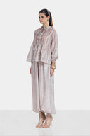 SOFT STRIPE BLOUSE -BEIGE