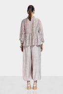 SOFT STRIPE BLOUSE -BEIGE