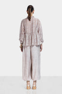 CRINKLED BALLOON PANTS -CAFE