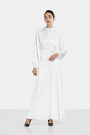 SOFT CRINKLE DRESS -OFF WHITE