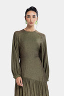 MAJESTIC FLOW DRESS -OLIVE