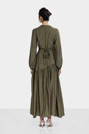 MAJESTIC FLOW DRESS -OLIVE