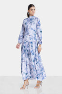FLORAL DRESS -BABY BLUE
