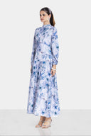 FLORAL DRESS -BABY BLUE